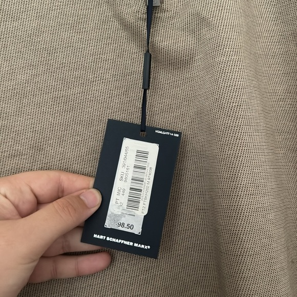 Hart Schaffner Marx Mens L/S 1/2-Zip Pullover Collared Shirt Sz M NWT Brown - Picture 4 of 11